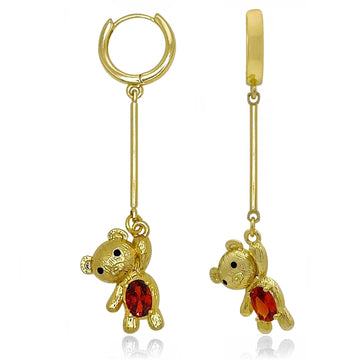 Gemstone Bear Earrings