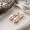 Gleaming Zircon Pearls Earrings