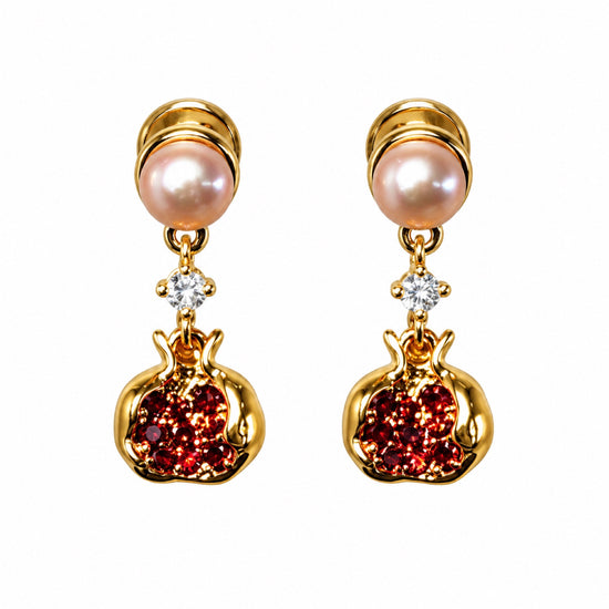 Matching pomegranate pearl earrings – sold separately