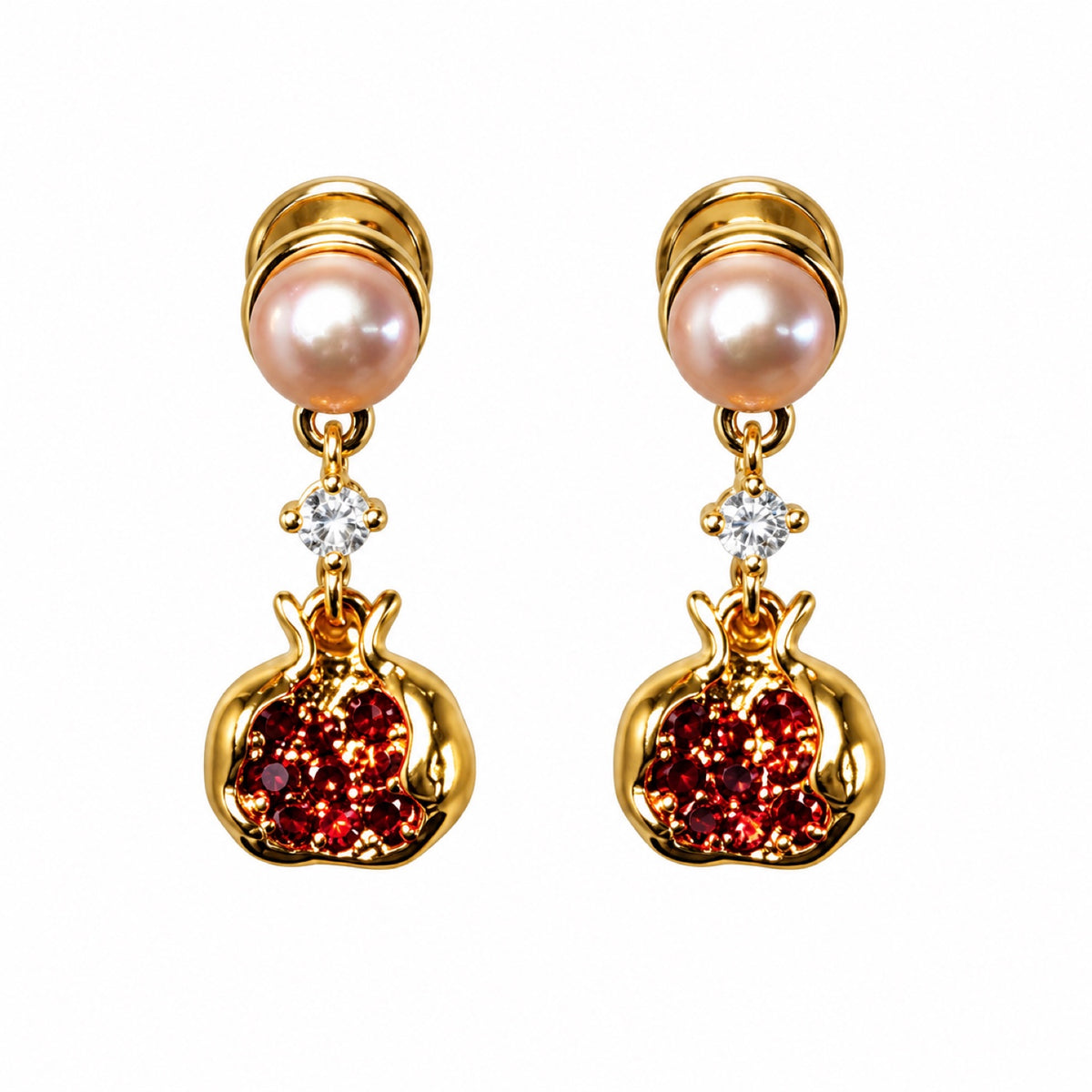 Matching pomegranate pearl earrings – sold separately