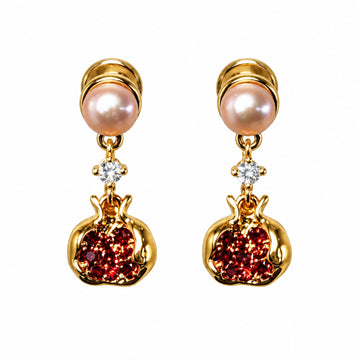 Matching pomegranate pearl earrings – sold separately