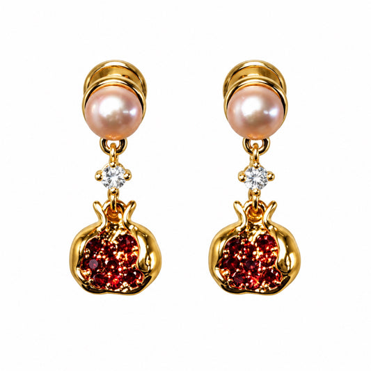 Matching pomegranate pearl earrings – sold separately