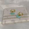 Welsh Corgi Hoop Earrings -  Blue