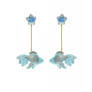 Glimmering Betta Fish Earrings