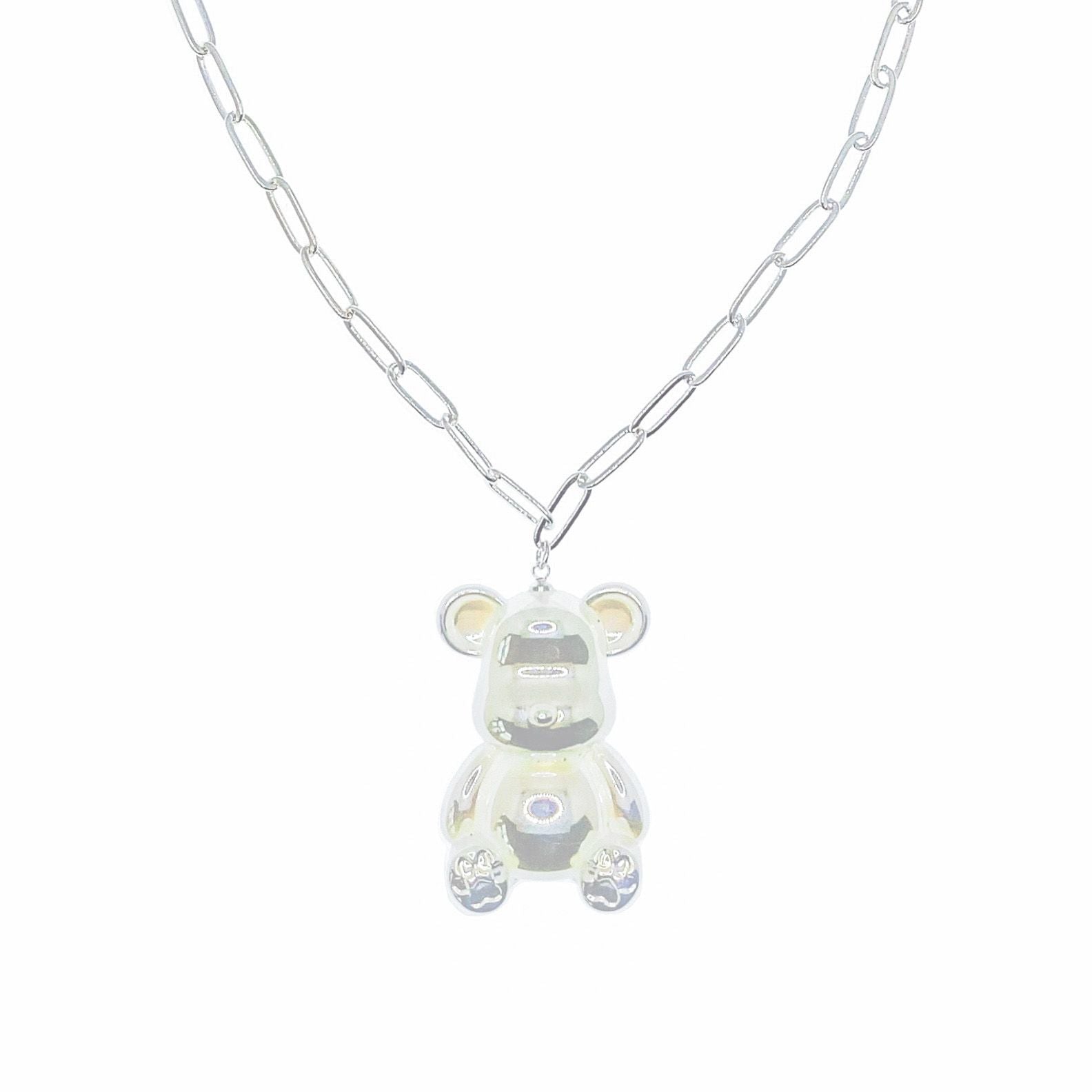 Electro Bunny Necklace (XL) Silver Green – Bunny Mon Amour