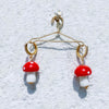 Mushrooms Hoops Earring &Ear Clips