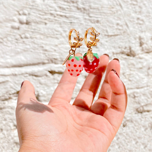 Strawberry Hoops Earring