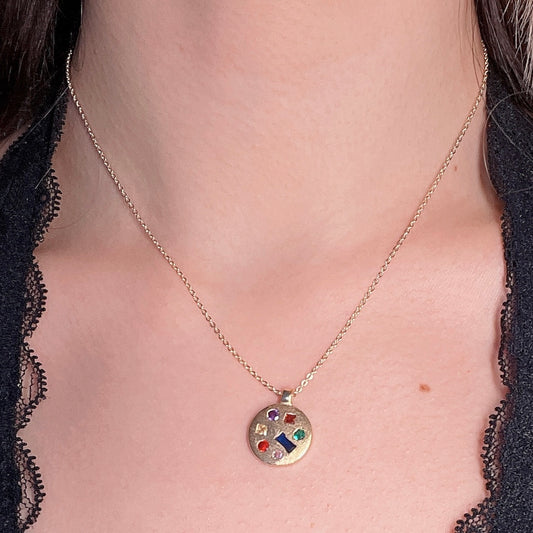18k Tangram Necklace