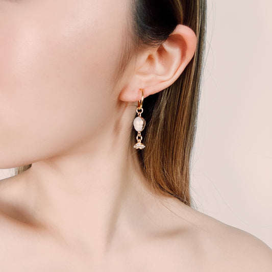 Gold-Plated Pearl Earrings