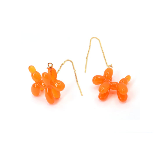 Balloon Poodle Threader Earrings