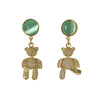 Opal Bear Stud Earrings