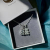 Zirconia Bear Necklace - Double Pendant