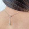Zirconia Bear Necklace - Double Pendant