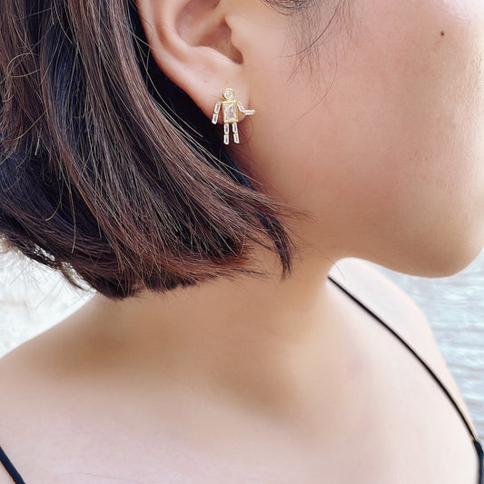 18k Zirconia Bestie Stud Earrings