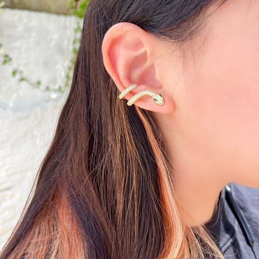 14k Gold Ouroboros stud earrings
