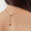 Zirconia Bear Necklace - Double Pendant