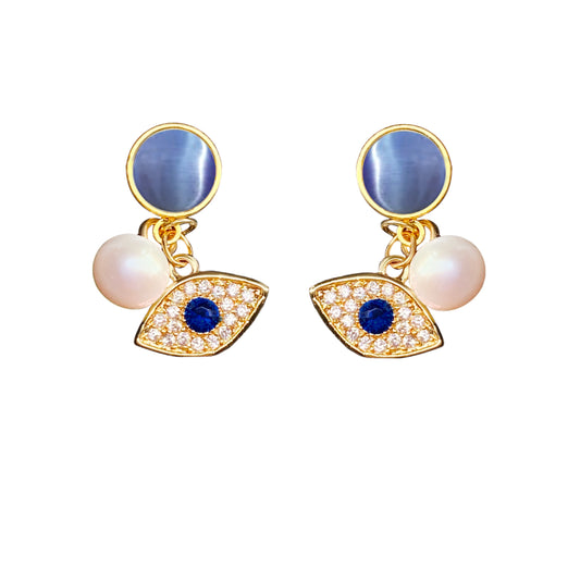 Pearl And Opal Earrings